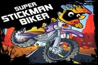 Stickman thích lái xe máy qua địa hình gập ghềnh và đồi núi