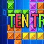 Các khối vuông màu sắc xếp thành hàng với chữ TEN TRIX nổi bật ở trung tâm trên nền xanh