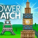 Hình ảnh minh họa các tháp nổi tiếng với chữ Tower Match xuất hiện ở góc trái
