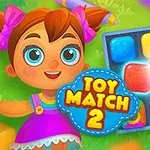 Cô bé tóc đỏ mặc váy màu tím đứng cạnh bảng màu sắc với các ô vuông