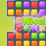 Các khối vuông nhiều màu sắc với chữ Nice!