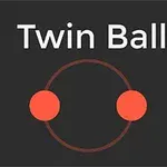 Biểu tượng có nền đen với dòng chữ Twin Ball màu trắng phía trên và hai quả cầu đỏ được nối với nhau bằng một đường tròn màu nâu