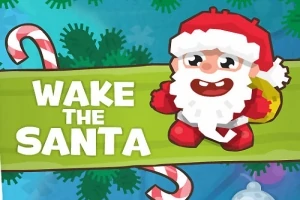 Ông già Noel vui vẻ đứng trên nền có các kẹo gậy và cây thông