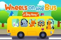 Bánh xe trên xe buýt quay liên tục trong trò chơi dành cho trẻ em