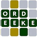 Chữ WORD SEEKER được hiển thị trên nền các ô màu xanh lá, xám và vàng