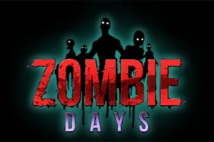 Hình ảnh có chữ Zombie Days với bóng tối của các zombie có mắt phát sáng phía sau