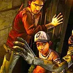 Zombie Hunter Hai người đang cố gắng đóng cửa để ngăn một nhóm thây ma đang xông vào