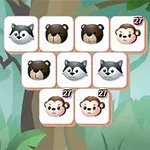 Hình ảnh gồm các ô với hình con gấu, khỉ và chồn possum trên nền cây cối xanh